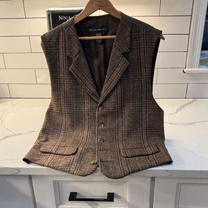 Banana Republic Brown Plaid Vest